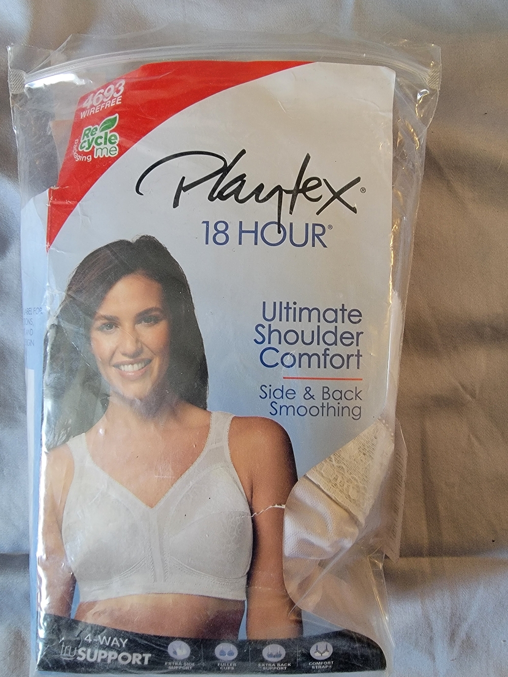 Playtex 18 Hour Ultimate Shoulder Comfort Bra - White